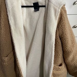 reversible teddy jacket
